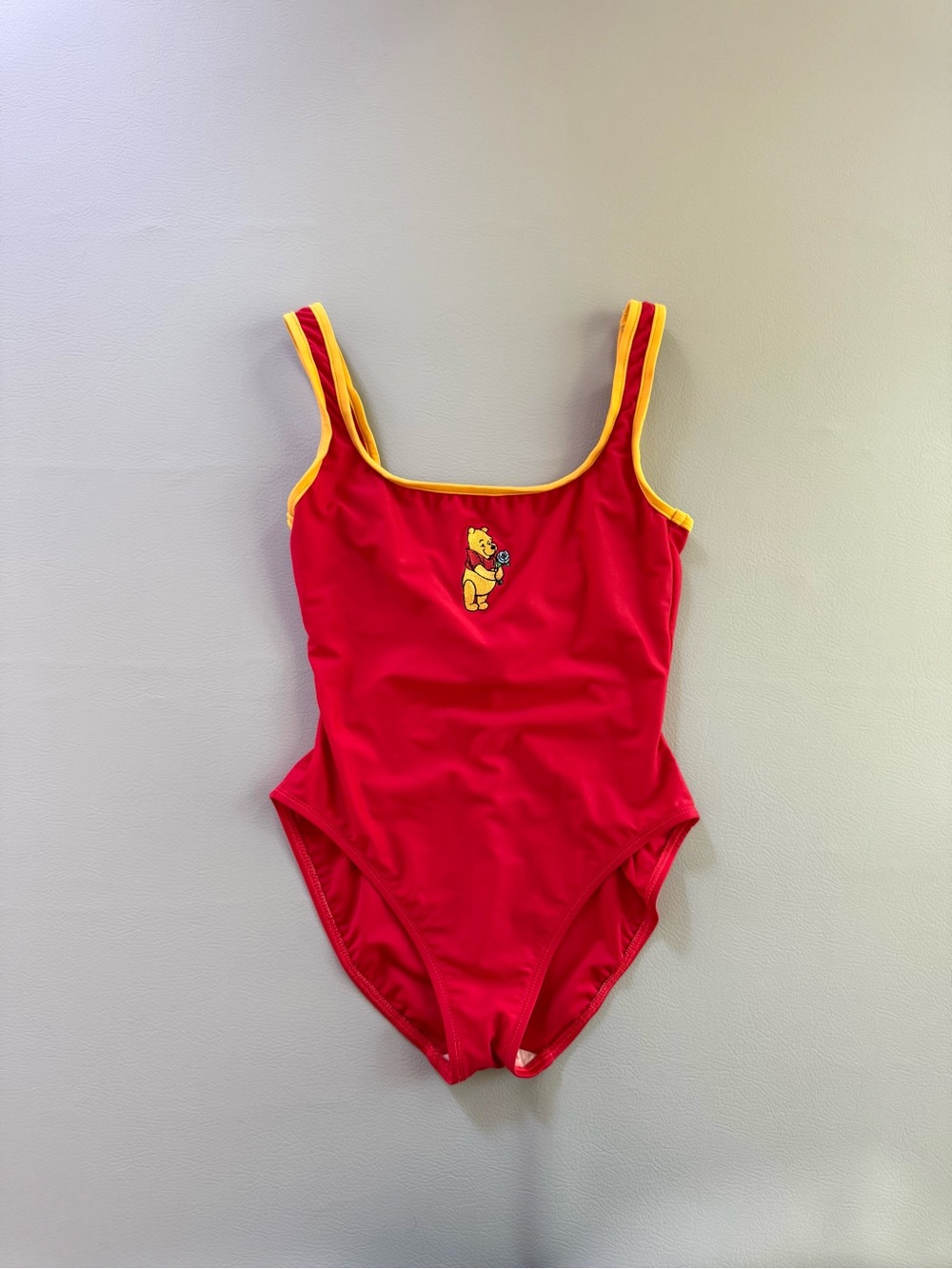 Vintage 90s Disney Winnie the Pooh Red Swimsuit Women’s size 6 Small